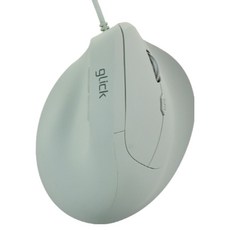 지클릭커 OFFICE PRO 버티컬 인체공학 무소음 유선 마우스, 그린, OPW07