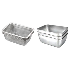 SHIMOMURA 下村 KOGU 含濾網調理盆, 濾網 x 3 + 料理盆 x 3, 1組