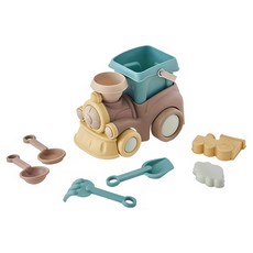 AttiRabbit 火車沙子玩具9件組, 333g, 1組