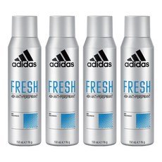 adidas 愛迪達 男性制汗爽身噴霧 勁涼舒爽, 4瓶, 150ml