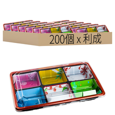 利成 高級日式餐盒 TSR-90-60-6, 4包, 50個