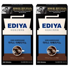 이디야 아이스아메리카노 스틱커피, 1g, 100개입, 2개