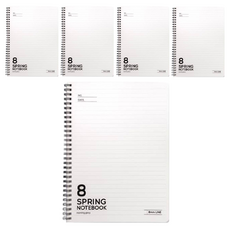 모닝글로리 PP 스프링 칠팔구노트 8mm 라인 16절/좌철, 랜덤발송, 5개