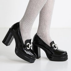 DANGOLUNNI 女款防水臺10cm高跟Forte樂福鞋