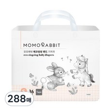 모모래빗 말띠에디션 에코씽씽 밴드형 기저귀 남여공용, 소형(S), 288매