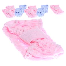 皺褶洗臉髮帶, 隨機出貨, 10入