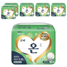 Geumbi 韓國原裝進口 男女通用On圓形款成人內層尿布 SGIN12, 30片, 6包