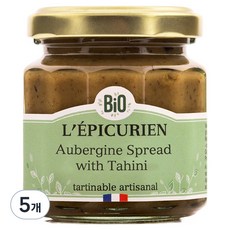 레피큐리앙 유기농 타히니 가지 스프레드, 100g, 5개