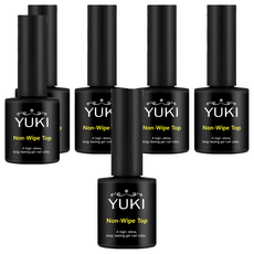 Yuki Gel Nail 非擦拭頂部凝膠 10g, 混色, 6個