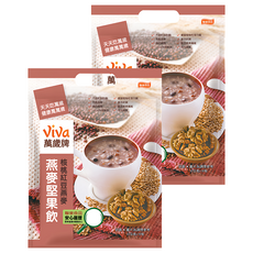 ViVa 萬歲牌 燕麥堅果飲 核桃紅豆燕麥 多種穀物 豐富膳食纖維 添加核桃杏仁果顆粒 32公克x10包, 320g, 2袋