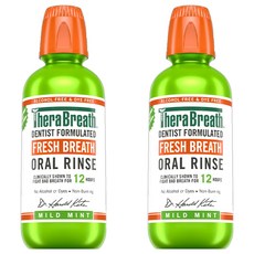 TheraBreath 漱口水 溫和薄荷 無酒精, 2瓶, 473ml