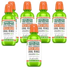 TheraBreath 漱口水 溫和薄荷 無酒精, 6瓶, 473ml
