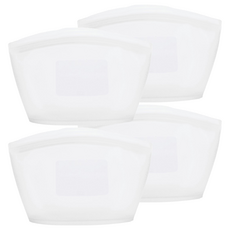 SiliPot 優質矽膠密封保鮮拉鍊袋 Natural, S(500ml), 4個