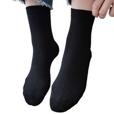 Hello Joy 哈囉喬伊 韓國素色坑條中筒襪 5雙