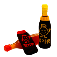 酷桑黛 紫蘇油 麻油 油瓶襪套組, 1套, 黃色, 紅色