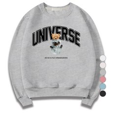 ILLUSO 男女通用宇宙熊雙面材質大學T