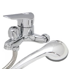 Ejen 壁掛式強化塑膠水龍頭蓮蓬頭套組, 1套, 單一顏色