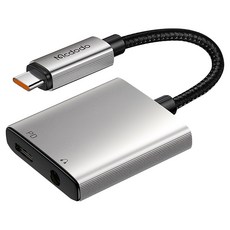 Mcdodo 麥多多 Type-C 3.5mm+C 轉接器 PD60W快充, 1個