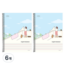 PINKFOOT 3000 Boriya Nunaya 英語筆記本, 4 天藍色, 6個