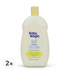 베이비매직 유아 2 in 1 워쉬 New 버터컵향, 2개, 2-in-1워시뉴488ml, 488ml