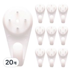 Living Home Detail 家居相框掛鉤 創意釘 大型, 白色, 20個