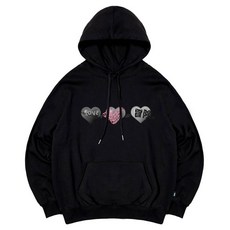 Escapefrom Triple Heart 印花三層毛圈布基本款連帽T恤