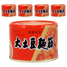 大茂 大土豆麵筋, 全素系列, 口感柔韌富彈性, 傳統中式早餐必備, 170g, 5罐