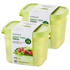 LocknLock 樂扣樂扣 Smart Keep Fresh 保鮮密封容器, 640ml(2入), 2套