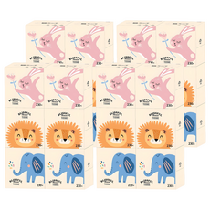 Bokimanheunjip 迷你天然紙漿美容面紙 2層, 230張, 24個