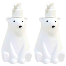 UNIQUE HOUSE HOME DECO 北極熊 廚房洗潔精 洗髮精 補充瓶 300ml, 2個, 混合色