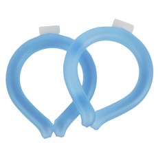 comet 第四代無縫冰感大容量頸掛涼感圈, 2個, 藍色