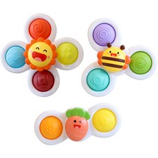 Happy Play Spin It 旋轉撥浪鼓 3 件套, 太陽款+胡蘿蔔款+蜜蜂款