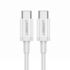 UGREEN 綠聯 Type-C 快充傳輸線 ABS版 60W, 1m, 白色, 1條