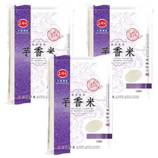 三好米 契約栽培芋香米, 甜芋芳香，香味濃郁，粒粒精選，飽滿透亮，口感絲彈富有嚼勁, 2.5kg, 3包, 未分級