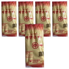 白手迷你橡膠手套, 象牙白, 中(M), 50組