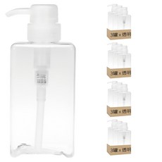 壓取式分裝瓶 y514 450ml 3罐, 透明, 4組