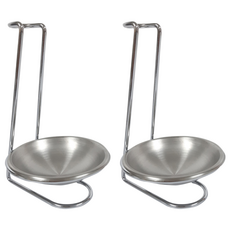 橘之屋 不鏽鋼湯杓架 多功能置物架 鍋鏟湯勺皆可使用 U型承托穩定擺放, 銀色, 10*11*18, 2個