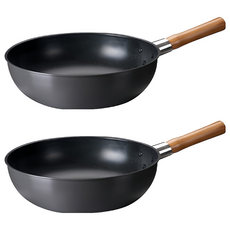 EUGENE TOSCO 托斯可 木質單柄深炒鍋, 36cm, 2個