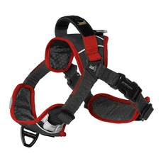 Needs the Pet. 狗狗 Earth-tec Y型襯墊胸背帶, 深灰色 + 紅色, 1個