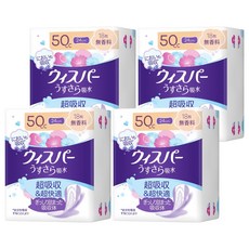 whisper 好自在 日本原裝進口 舒爽超吸收成人護墊 成人尿布無香 50cc 無翼型, 24cm, 18片, 4包