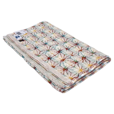 MARUSHIN 丸真 今治繽紛麻葉毛巾, 100%棉 34x80cm 日本製, 米色, 1條