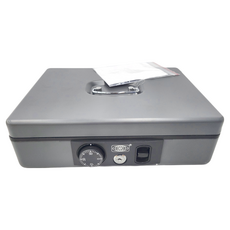 Patriot 愛國者 現金箱 300L x 245W x 88H mm 帶有鑰匙和密碼鎖, 淺灰