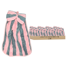 Little Pink Rabbit 粉彩小兔 掛式蝴蝶擦手巾 330 x 260 x 20mm 顏色隨機出貨, 12條, 1組