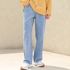 PLAYS 男款寬直筒輕質牛仔褲