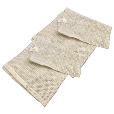 MIKA HOUSE 橘之屋 天然純麻沐浴巾 立體粗編織 柔軟舒適 去角質, 米白色, 2條, 1條