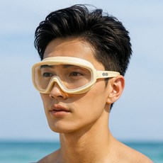 JANGSABU 成人寬視野泳鏡, 象牙色, 1個