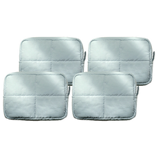 E.City 泡泡感立體厚棉化妝包, 4個, 粉藍色