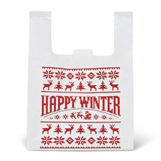 Ecopure Happy Winter 手提塑膠袋 小, 200個, 15L