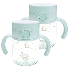 Richell 利其爾 Asta飲水杯 200ml, 2個, 薄荷綠