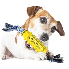 Welluv 高級狗多用途牙刷玩具 150 x 50 毫米 WL-1100, 黃色的, 1個